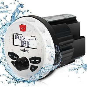 Waterdichte Bluetooth Marine Stereo Ontvanger met MP3-speler op DAB+/AM/FM Radio en USB voor het Streamen van Muziek op Boten Golfkarren ATV UTV en Spa Hot Tubs