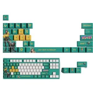(VALORANT) toetsenborddoppen (29)PC Gaming Mechanische Keycap Numpad Aangepaste Keycaps Laser Gegraveerd met Elk Mechanisch Toetsenbord (KILLJOY)