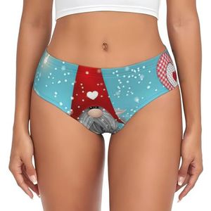 yagDAA Kerst Traditionele Gnome Print Womens Ondergoed Zachte Elastische Bikini Slips Knickers Dames Hipster Slipje Onderbroek, Zwart, XS