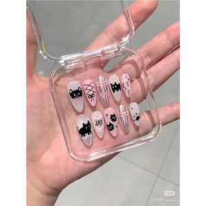 Hello Kitty-stijl, handgemaakte nagels(S)