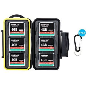 JJC Geheugenkaarthoes voor 6 kaarten, compact, Flash CF, met karabijnhaak