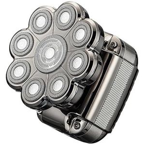 Elektrisch scheermes voor heren, 5-in-1 professioneel elektrisch scheerapparaat voor mannen, multifunctionele kale scheermachine, nat-droog gebruik, elektrisch scheerapparaat, verzorgingsset