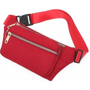 Dames Heuptas Casual Dames Taille Pack Outdoor Running Sport Taille Pack, Rood, 22x5x14cm