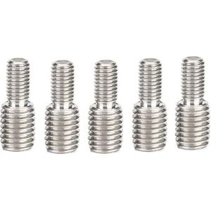 Schroefdraad verloop adapter, Schroefspoed Metrische draad Verschillende diameter Schroeven Bouten M3 tot M20 Dubbele draadstang Camera-adapter Conversieschroef Bout asmoer(M8x25M16x25(5pcs))