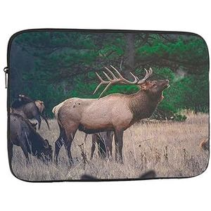 Elk Wild Deer Animal Laptop Sleeve Case Waterdichte Schokbestendige Notebook Case Cover Mode Aktetas Tas Lichtgewicht Computer Tas voor Vrouwen Mannen 10 inch