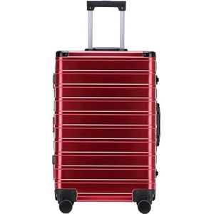 Bagage Koffer Reiskoffer Klassieke Koffer Met Aluminium Frame, TSA-slot, Geen Ritssluiting En Stille Wielen Trolley Koffer Handbagage (Color : B, Size : 24"")