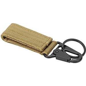 Molle Key Clip, Duty Belt Key Holder, Belt Key Clip, Outdoor Belt Hanging Sleutelhanger Carabiner Hook and Loop Strap Sleutelhanger Clip Gesp Hanger (Color : Brown)