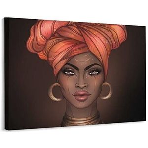 Afro-Amerikaans mooi meisje canvas schilderijen prints schilderij foto's poster muur kunstwerk voor thuiskantoor decor 30 x 40 cm
