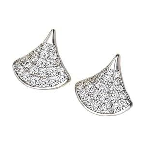 RiRaku High-end volledige diamanten rok oorbellen met vergulde kleur bescherming s925 sterlings zilveren naald fan oorbellen, Eén maat, Agaat