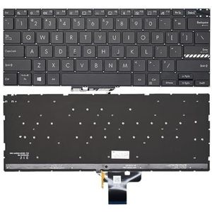 Toetsenbord voor Vivobook voor Pro14X M7400 M4700 M4700QC M4700PC M7600 M3400 M3401 M3401Q X7400 X3400 X3400P K3400P Achtergrondverlichting(US Black Backligh)