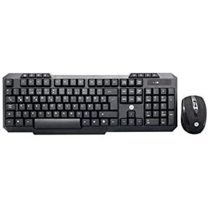 Dexim KM-317 Slim Wireless Keyboard Mouse Set, Zwart