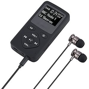 VBESTLIFE Dab-radio, draagbare digitale radio DAB/Dab + Bluetooth MP3-speler met hoofdtelefoon