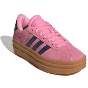 adidas Unisex-Child Vl Court Bold Sneaker, Bliss Roze/Donkerblauw/Goud Metallic, 6.5 Big Kid
