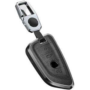 Autosleutel beschermhoes Metalen Lederen Auto Afstandsbediening Sleutel Case Cover Shell Voor BMW X1 X3 X5 X6 X7 1 3 5 6 7 Serie G20 G30 G11 F15 F16 G01 G02 F48 Keyless(1 UK)