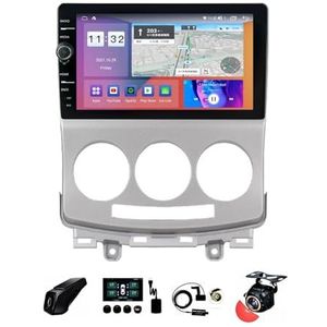 22,9 cm (9 inch) Android 12 Autoradio 2 DIN voor Mazda 5 2005-2010 met achteruitrijcamera stuurbediening Bluetooth GPS Navi CarPlay Wireless FM WiFi (grootte: S400 4+64G)