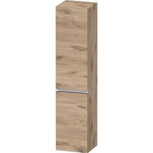 Duravit Sivida hoge kast, greeplijst chroom, deurscharnier links, 2 deuren, 400x374x1440mm, SV1370L10, Kleur: Eiken gemarmerd