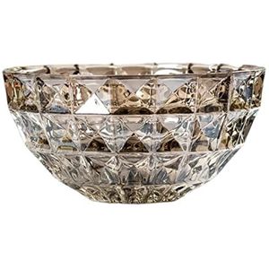 Fruitschaal Licht Luxe Glas Fruitschaal Moderne Huishoudelijke Eenvoudige Fruitschaal Snack Dessert Bowl Decoratief Fruitkommen (Color : C, Size : 26.5 * 26.5 * 13cm)