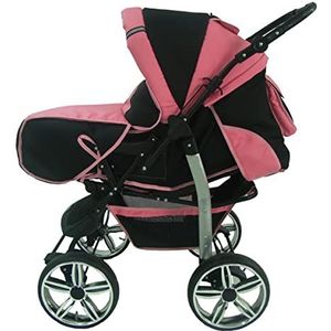 Kinderwagen 3-in-1 2-in-1 set Isofix Buggy Combi-kinderwagen King Car by SaintBaby Pink 69 2in1 (zonder autostoel)