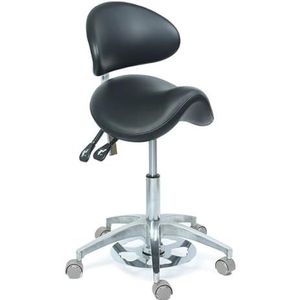 JAVPTAV Zadelstoel, zadelstoel, aanrecht, zadel, draaibare kruk ergonomisch verstelbaar, 360 ° draaibaar, draaikruk voor artsen, schoonheid, massage, spa, salon (A1)