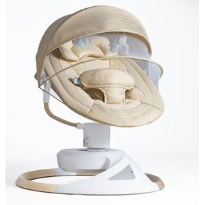 BEBE2LUXE EMY: Elektrische babyschommel/babywip, beige + houteffect