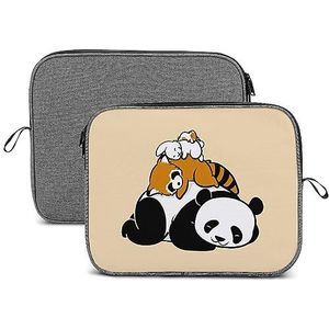 Comfy Bed Panda Wasbeer Konijn Hamster Laptop Sleeve Case Beschermende Notebook Draagtas Reizen Aktetas 13 inch