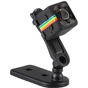 SQ11 1080P-camera, Microcamera met verstelbare standaard, Kleine cameratransmissiebeeldvorming ondersteunt kaartinvoerfunctie Luchtfoto voor buitenreizen Abbto