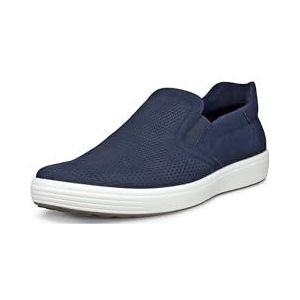 ECCO Men's Soft 7 Easy Slip On Sneaker, Marine, 6-6.5