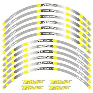 wiel vorm Motorfiets Accessoires Wiel Stickerstickers Reflecterende Stickers Velgstrepen Voor TMAX ALL TMAX(Color:B Yellow)