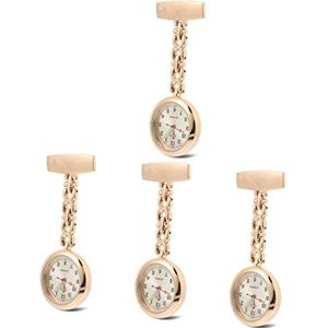 Gatuida 4 Stuks Zakhorloge Verpleegkundige Accessoires Voor Werk Gloeiende Horloge Broche Broches Voor Dames Clip Verpleegkundig Horloge Draagbaar Clip-on Mevrouw Kraag Speld Legering