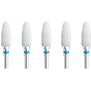 5 stuks keramische nagelkunstboorbits, roterende snijder, reinigingsapparaat for manicure, nagelfreesmachine, accessoires, verwijdering van nagelgelgereedschap(21 5Pcs)