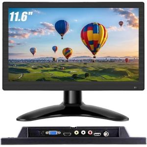 Draagbare Monitor - 11,6 Inch - IPS HD - 1920 x 1080p - Plug and Play - Met VGA/BNC/HDMI/AV/USB/DC-ingang
