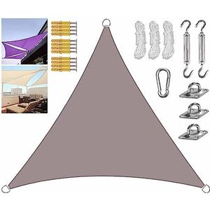 Zonnescherm Zonnezeil Rechthoekig Zonnezeil Luifel met Accessoire met Heavy Duty Bevestigingsset Zonneschermzeilen Kaki Zonnezeil for Tuin Gazon Zwembad Terras Speelplaatsen (Size : 3.6x3.6x3.6M)