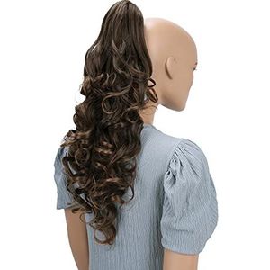 CAISHA 50cm Haarstukje Vlecht Paardenstaart Haarextensies Volumineus Golvend Braun Mix H25