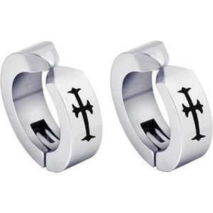 2pc eenvoudig geen piercing oorbellen titanium staal clip-on nep oorbel ronde oorclip voor vrouwen mannen punk feest mode sexy sieraden