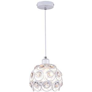 Mengjay Sparkly Holle kristal hanglamp, mini ronde bloem vorm scherm plafondlamp gang balkon gang decoratie, wit