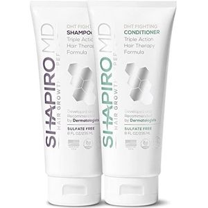 Shapiro MD Hair Growth Experts Haaruitval Shampoo en Conditioner|All-natuurlijke DHT Blockers voor dunner wordend haar ontwikkeld door dermatologen|Ervaring gezonder |1 maand levering