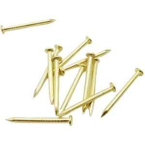 200 stuks gouden diameter 1,2 mm,5,8 ijzeren kleine mini ronde kop spijkerspijker for sieradenkist, doos, koffer, scharnier, meubeltrommel(1.5x8mm)