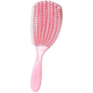 Haarborstel Octopus Haarborstel Roze Massage Ontklitterborstel for krullend haar Dik haarverzorging Kammen Haarborstel Styling Tools(Pink-S)