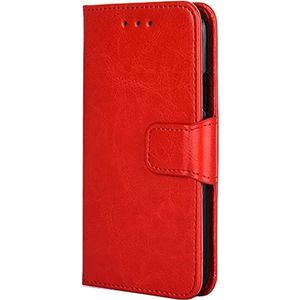 KAPPDE Hoesje voor iPhone 14/14 Plus/14 Pro/14 Pro Max, hoogwaardig lederen flip portemonnee telefoonhoesje met [kaartsleuven] [kickstand] [magnetische sluiting] (kleur: rood, maat: 14 plus 6,7 inch)