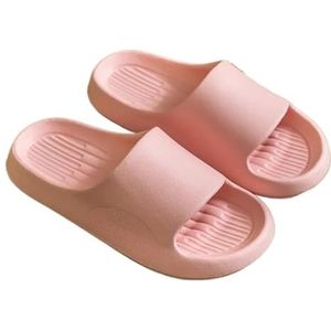 UBOHUZ Thuis Slippers Voor Vrouwen In Zomer Indoor Home, Dikke Zolen EVA Badkamer Antislip En Stille Sandalen Voor Badkamer, Zwembad, roze, 38/39 EU