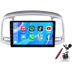 Android 14 Autoradio Sat Navi voor H-yundai Accent (2006-2011) 9 Inch Touchscreen Multimedia Speler met Draadloze Carplay GPS Navigatie FM RDS Bluetooth 5G-WiFi SWC DSP,M120s