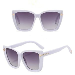 Vierkante Zonnebril Vrouwen 2023 Vintage Oversize T Dames Zonnebril Zwart Gradiënt Vrouwelijke Bril Heren (Kleur : Other, Size : WHITE)