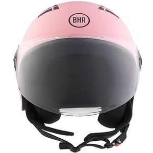 BHR Demi-Jet 834 Flow Zomerhelm, goedgekeurd volgens ECE 22.06 met 16 ventilatiegaten, motorhelm met krasbestendig vizier en micrometrische sluiting, matroze XL