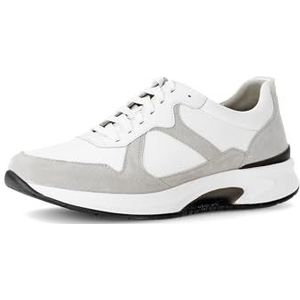 Pius Gabor Lage sneakers voor heren, uitneembare binnenzool, Wit Lt Grijs 02, 43 EU