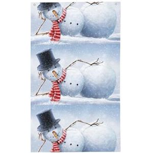 Grappige Kerst Sneeuwpop 3 X 5 Ft Lente Vakantie Banner Kleurrijke Pasen Tuin Vlag Decoratieve Huis Vlag Banner Met Doorvoertules Voor Outdoor Indoor Pasen Party Decor (Klassieke Stijl)
