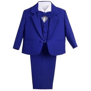 Lito Angels Baby Jongen Formele Jurk Pak 5 Stuks Set Smoking Koningsblauw, Maat 62 (Leeftijd 3 Maanden) (Markeringsnummer 3M)