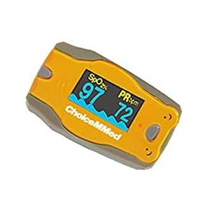 ChoiceMMed vingertoppulsoximeter, geel, MD300C52, oximeter voor snelle meting van hartslag en zuurstofsaturatie (SpO2), eenvoudig, betrouwbaar en duurzaam fysiologisch bewakingsapparaat