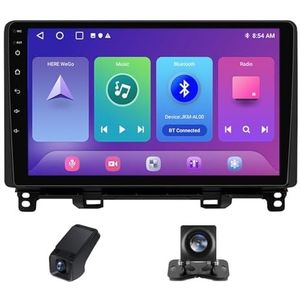 Carplay autoradio 2 Din geldt voor Honda Jazz 4 Fit 4 GR GS GR GS 2020-2024 met Android Auto Bluetooth 9 inch touchscreen autoradio met GPS stuurwielbediening + achteruitrijcamera(C10)