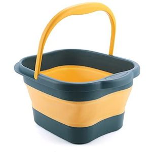 Tsuchiya Opvouwbaar voetenbad met massagefunctie, voetbadbak, voetbad met voetmassageapparaat en handvat, voor voettherapie, ontgifting en ontspanning