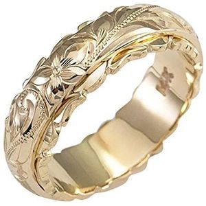 Bloem gouden strook Bruiloft Elegante Sieraden 925 Ringen en Zilveren Ringen Ring Sieraden Mannen, Goud, 11